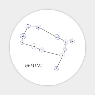 Gemini Zodiac horoscope Constellation Sticker flower Magnet